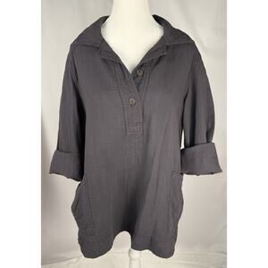 100% Cotton‎ Oversized Tunic /Minimalist/ Lagenlook/ Beach/ Coastal/Spring M